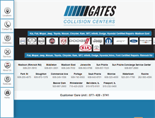 Tablet Screenshot of gatescollision.com